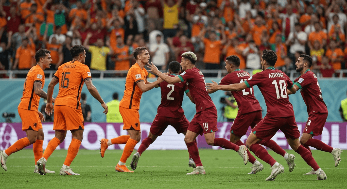 Netherlands vs Morocco match report