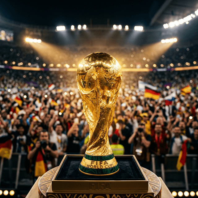 Group F team flags displayed on a World Cup 2026 pitch